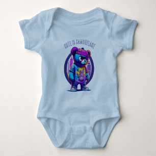 Grin Protocol 50x50 goth edition 001 Baby Bodysuit
