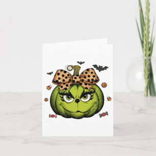 Grinc Pumpkin Coquette Pumpkin Halloween Spooky Se Card