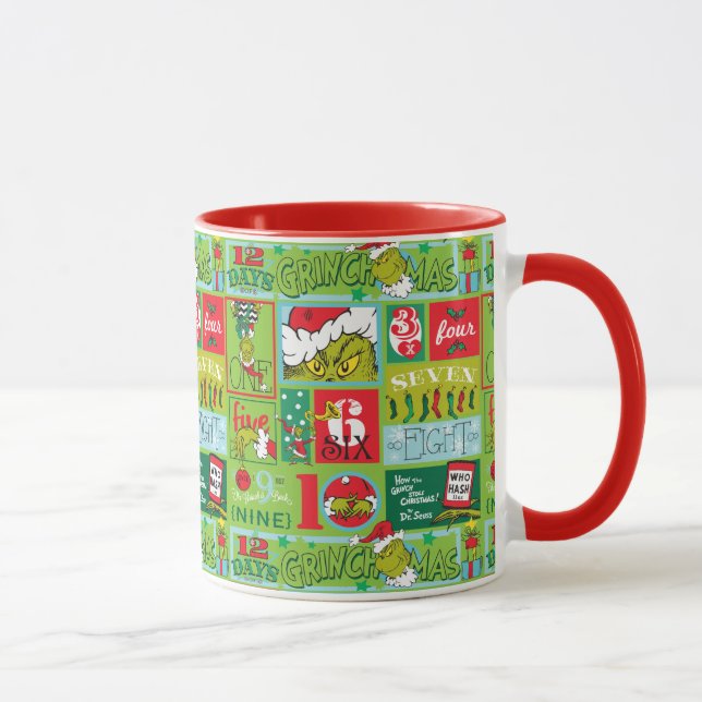 Grinch | 12 Days of Grinchmas Pattern Mug (Right)