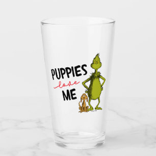 Grinch and Max   Puppies Love Me Glass