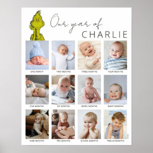 Grinch   Baby's First Year Photo Collage Poster