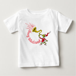Grinch Blowing the Merry Grinchmas Horn Baby T-Shirt