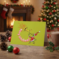 Grinch Blowing the Merry Grinchmas Horn