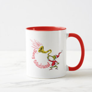 Grinch Blowing the Merry Grinchmas Horn Mug