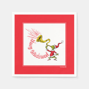 Grinch Blowing the Merry Grinchmas Horn Napkin