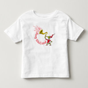 Grinch Blowing the Merry Grinchmas Horn Toddler T-Shirt