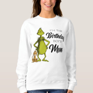 Grinch Chalkboard Birthday Boy's Mum Sweatshirt