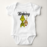 Grinch Chalkboard It's My Birthday Baby Bodysuit<br><div class="desc">Check out this fun Dr. Suess Grinch birthday shirt.</div>