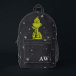 Grinch Chalkboard Printed Backpack<br><div class="desc">Wear this fun Dr. Seuss Grinch Chalkboard backpack!</div>