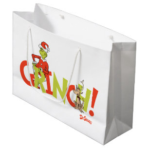 Grinch! Character Logo Graphic Large Gift Bag