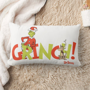 Grinch! Character Logo Graphic Lumbar Cushion