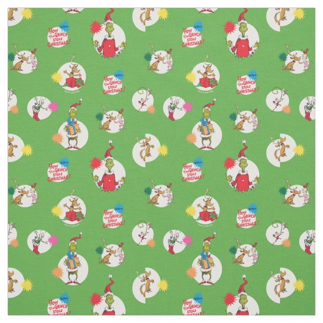 Grinch | Christmas Dot Pattern Fabric (Swatch)