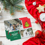 Grinch Christmas Family Photo Collage Holiday Postcard<br><div class="desc">Personalise this cute Mr. Grinch Holiday Card by adding your favourite family photo and custom text!</div>