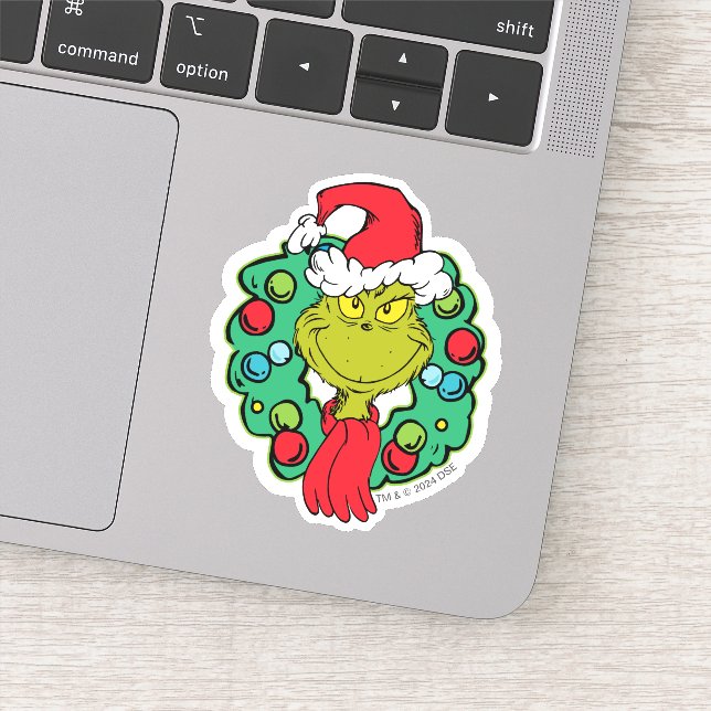 Grinch | Christmas Holiday Wreath (Detail)
