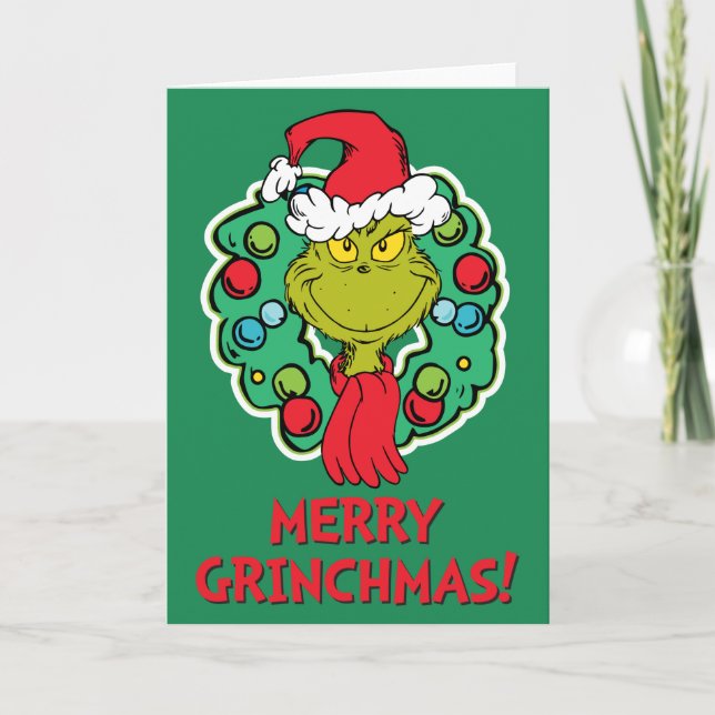 Grinch | Christmas Holiday Wreath (Front)