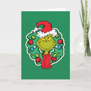 Grinch   Christmas Holiday Wreath Card