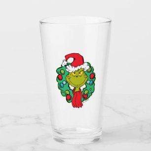 Grinch Christmas Holiday Wreath Glass