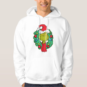 Grinch Christmas Holiday Wreath Hoodie