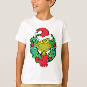 Grinch   Christmas Holiday Wreath T-Shirt