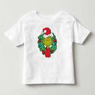 Grinch   Christmas Holiday Wreath Toddler T-Shirt