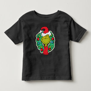 Grinch   Christmas Holiday Wreath Toddler T-Shirt