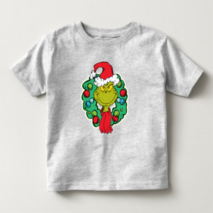 Grinch Christmas Holiday Wreath Toddler T-Shirt