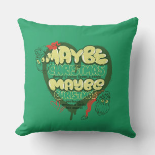 Grinch   Christmas Quote Cushion
