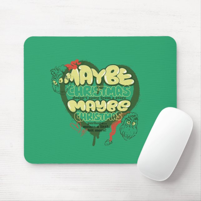 Grinch | Christmas Quote Mouse Mat (With Mouse)