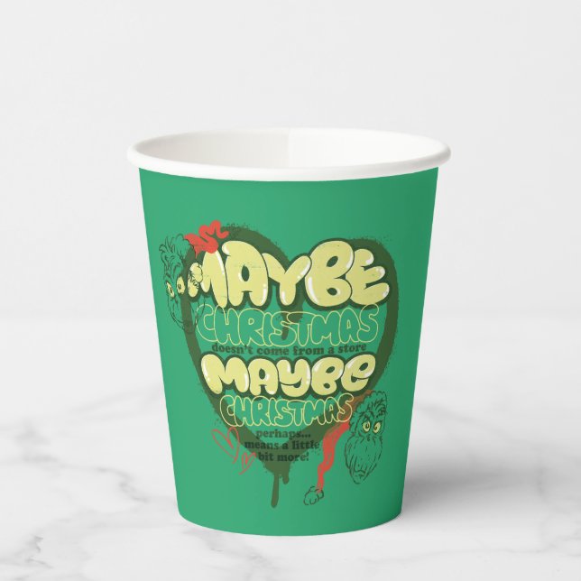 Grinch | Christmas Quote Paper Cups (Left)