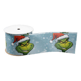 Grinch Christmas  Satin Ribbon