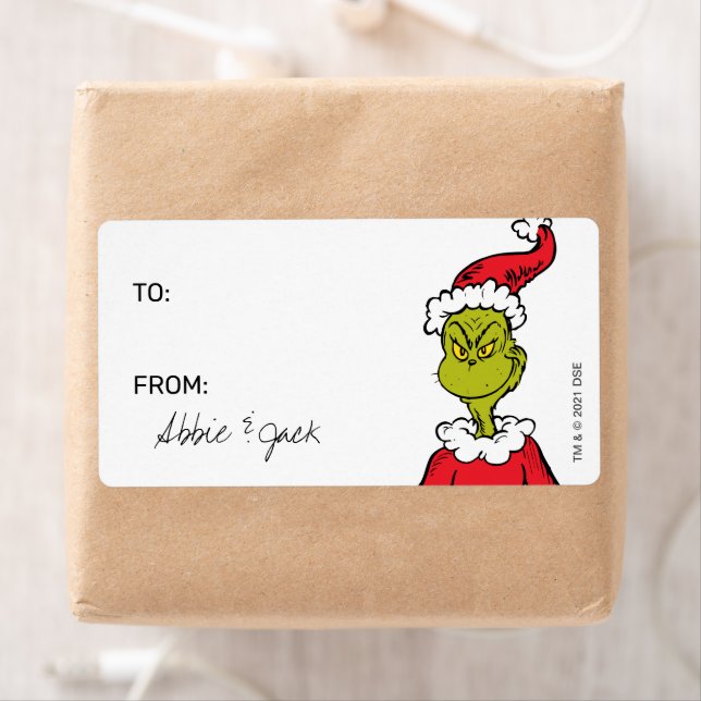 Grinch | Christmas - To From Stickers (Insitu)