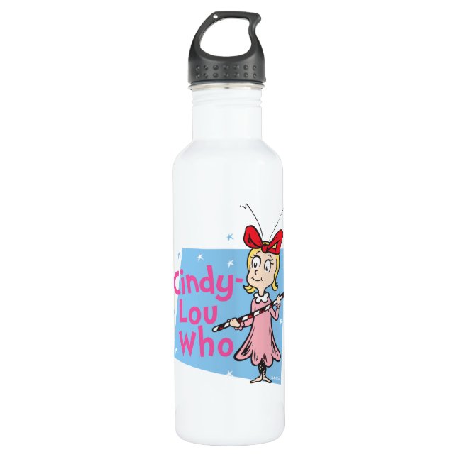 Grinch | Cindy-Lou Who - Candy Cane 710 Ml Water Bottle (Front)