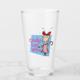Grinch Cindy-Lou Who - Candy Cane Glass
