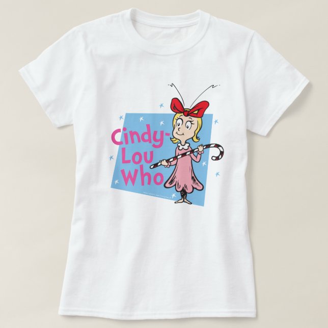 Grinch | Cindy-Lou Who - Candy Cane T-Shirt (Design Front)