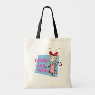 Grinch   Cindy-Lou Who - Candy Cane Tote Bag