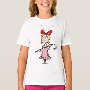 Grinch   Cindy-Lou Who - Holding Candy Cane T-Shirt