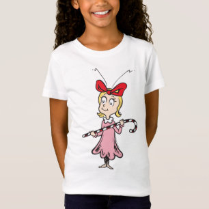 Grinch   Cindy-Lou Who - Holding Candy Cane T-Shirt