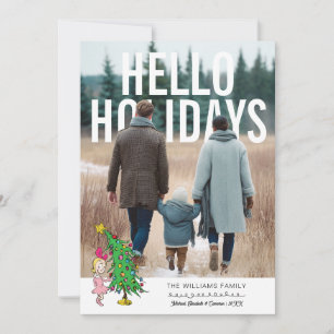 Grinch Cindy Lou Who Personalised Photo Holiday Card
