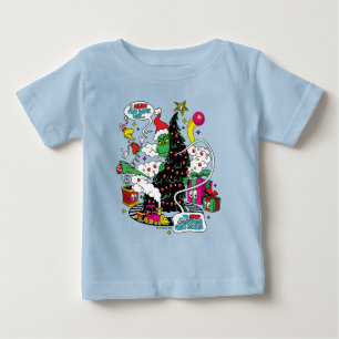 Grinch Colourful Christmas Graphic Baby T-Shirt
