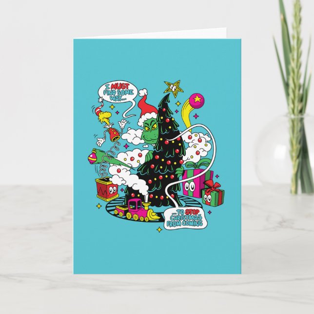 Grinch Colourful Christmas Graphic Card (Front)