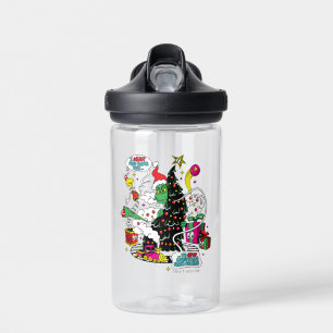 Grinch Colourful Christmas Graphic Water Bottle