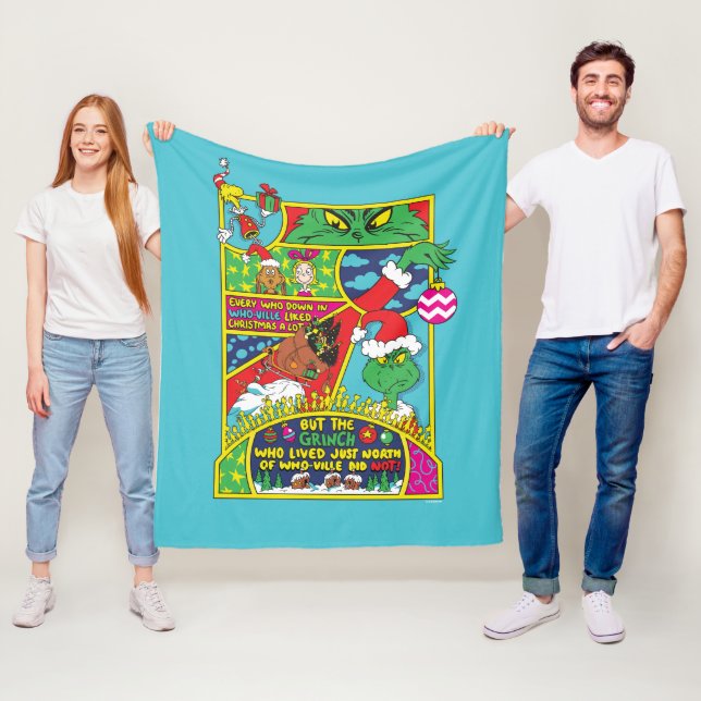 Grinch | Comic Graphic Fleece Blanket (In Situ)