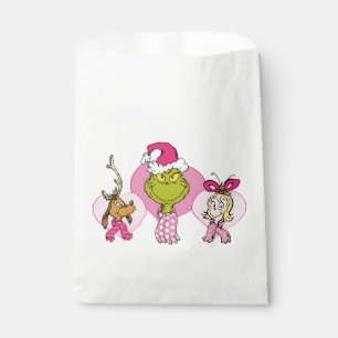 Grinch Crew in Pink Valentine's Portrait Favour Bags