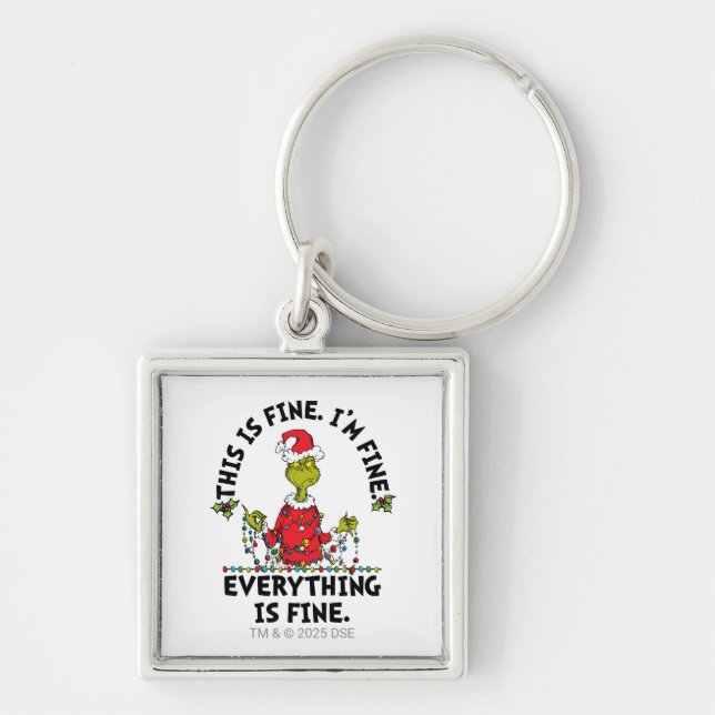 Grinch | Everything is Fine Key Ring (Front)
