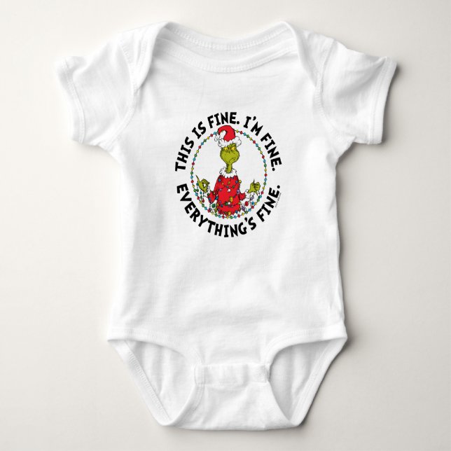 Grinch | Everything's Fine Baby Bodysuit (Front)
