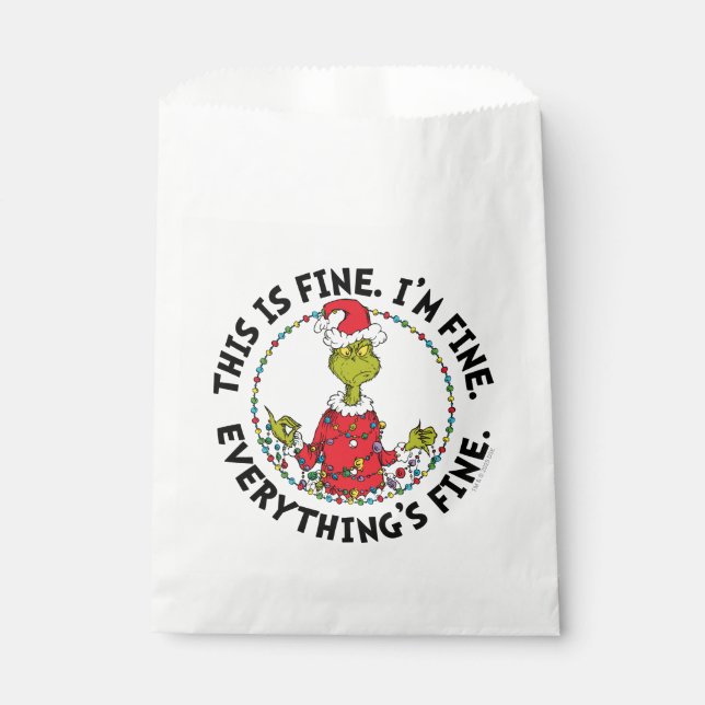 Grinch | Everything's Fine Favour Bags (Front)