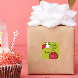 Grinch From Birthday Christmas Gift Tag