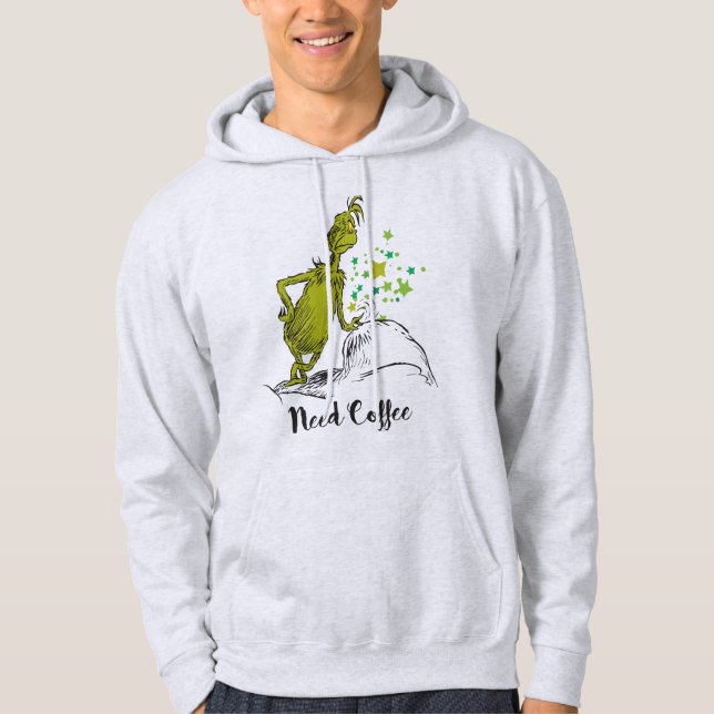Grinch | Funny Need Coffee Hoodie (Front)