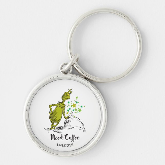 Grinch | Funny Need Coffee Key Ring (Front)
