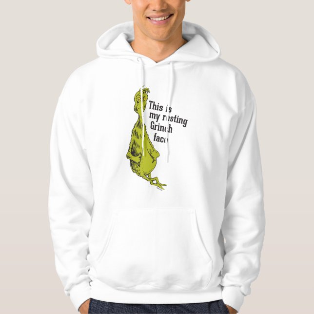 Grinch | Funny Resting Grinch Face Hoodie (Front)